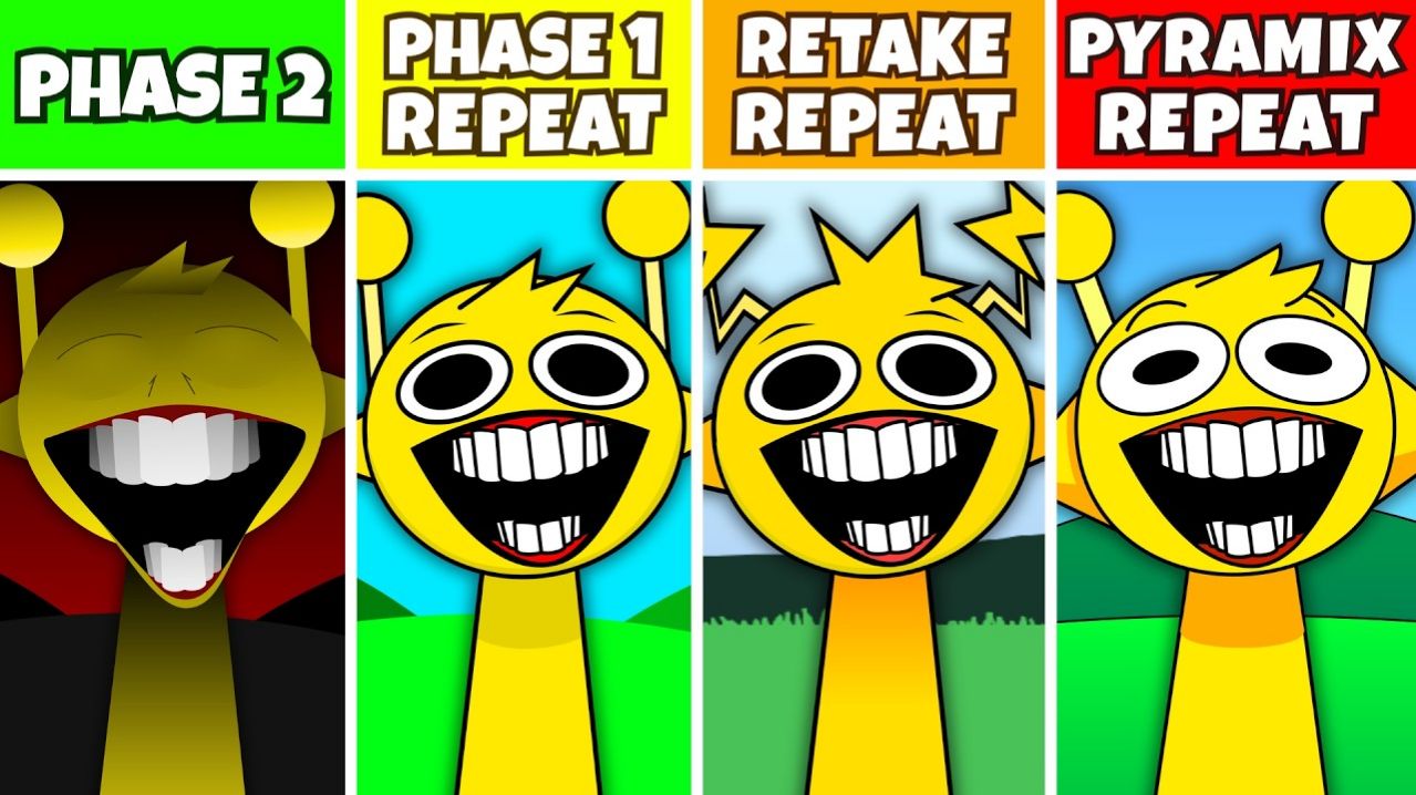 INCREDIBOX SPRUNKI: ФАЗА 1, RETAKE, PYRAMIXED 🔁 ПОВТОР ПОСЛЕ ФАЗЫ 2! ♾️🌀