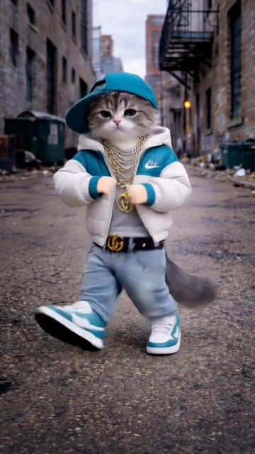 ИИ котик танцует