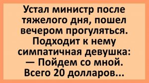 Анекдоты | Симпатичная девушка министру: пойдем со мной... | Анекдоты смешные | Юмор