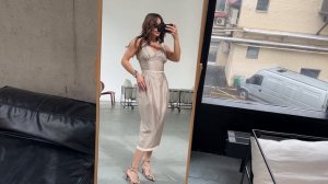 Платье Двойное Пыльная Олива