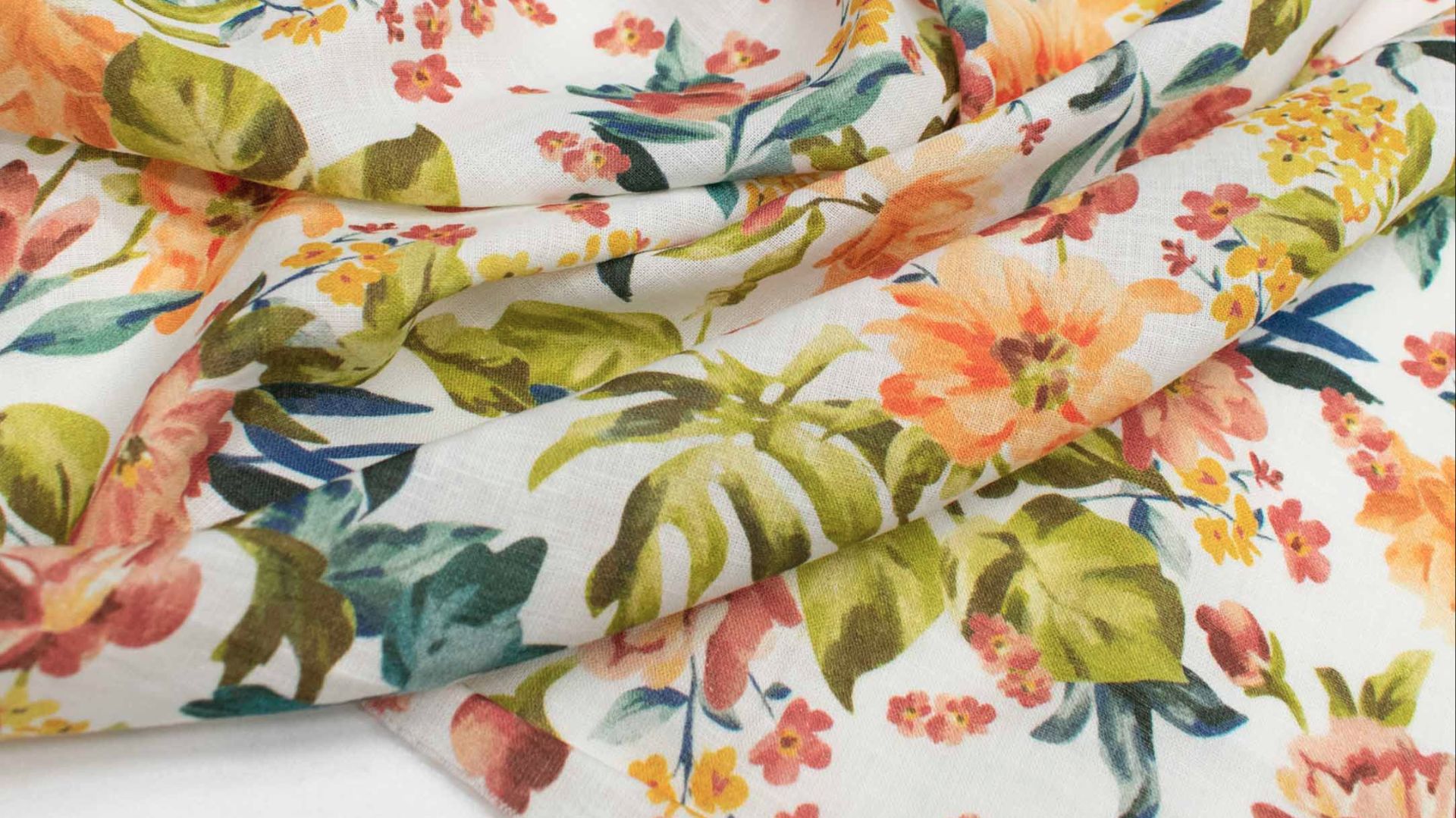 🌸 Принтованный лён с вискозой MX151 🇮🇹