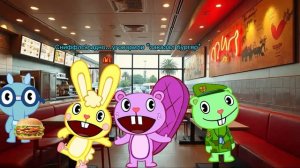 HTF:Инцидент в Макдаке
В Ролях:Тузи, Каддлс, Флиппи,Снифлс
В Других Ролях:Флэки, Фликпи.