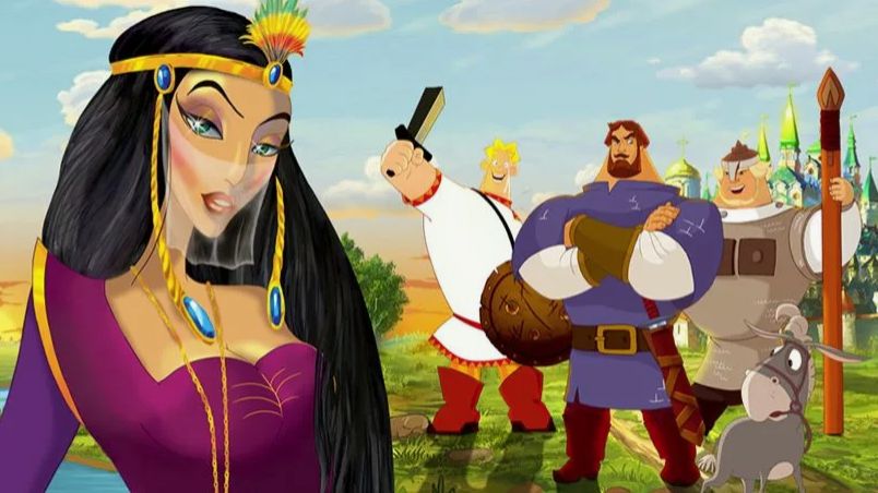 Три Богатыря - Алеша Попович и Тугарин Змей