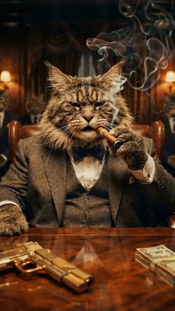 Крёстный Отец. #aiclip #ltx2 #cat