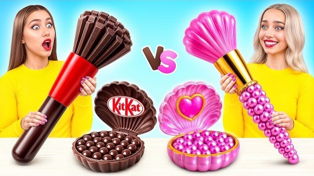 Челлендж «Шоколадная Еда против Настоящая Еда» | Удивительные кулинарные рецепты