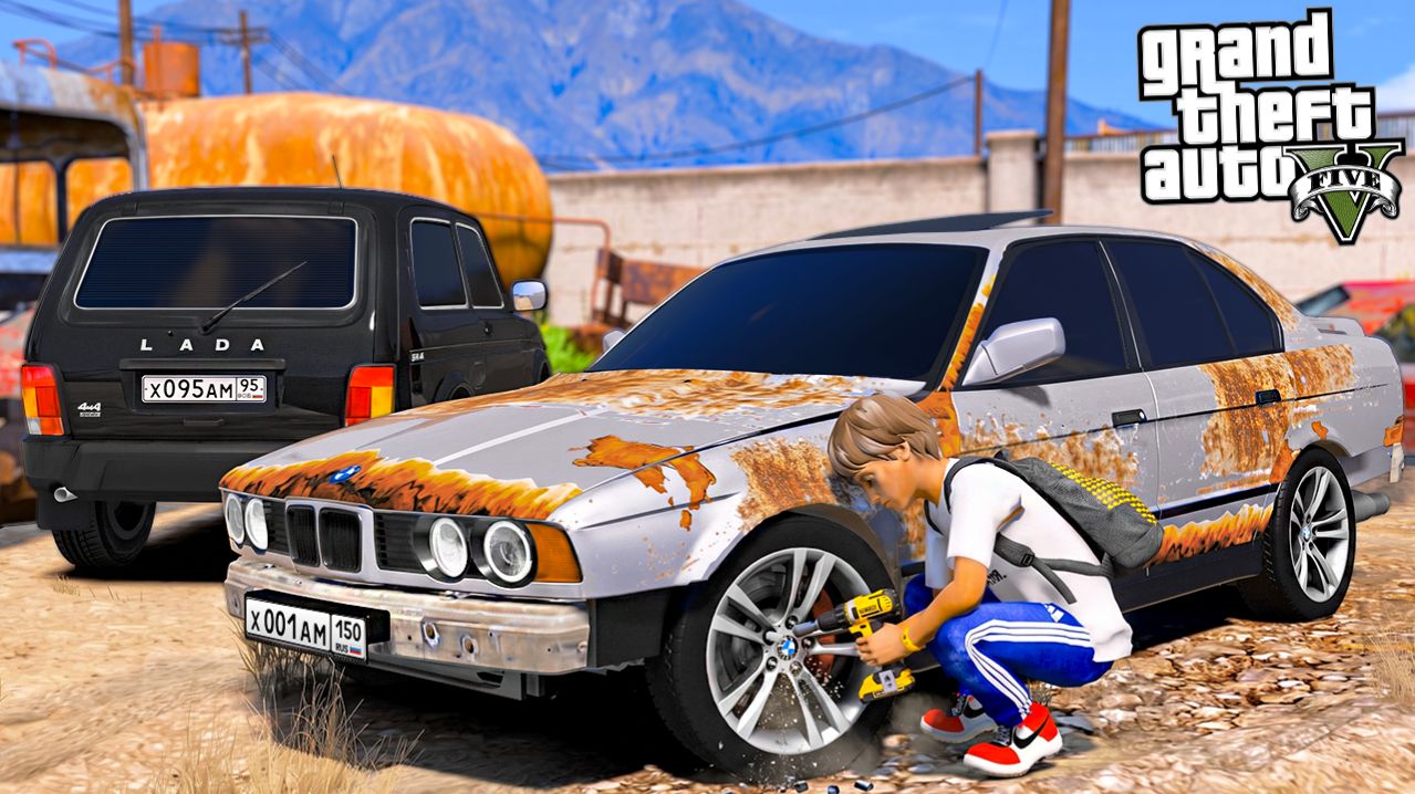 ОПЕРСКАЯ ЕЗДА В GTA 5 - НАШЕЛ В ГОРАХ РЖАВУЮ BMW M5 E34! ОПАСНАЯ ЕЗДА НА РАЗБИТОЙ БМВ! ВОТЕР