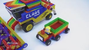 Мультики для детей и малышей . Мультики про шарики . Строим из магнитных шариков комбайн .