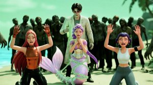 В ОКРУЖЕНИИ ЗОМБИ! ⚠️ Спасение русалки Руми от злого эксперимента Джину