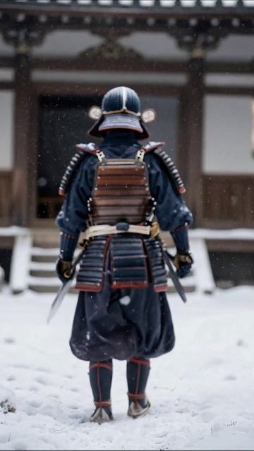 Самурай в снегу: величие и доблесть #самураи #история #япония
