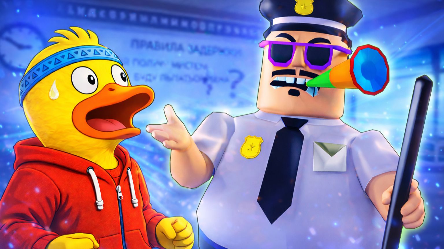 ПОБЕГ ИЗ ШКОЛЫ С ЗЛЫМ ОХРАННИКОМ в Roblox!