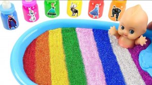 как сделать радужную морозную слизь, смешав пену для ванны и забавную нарезку ASMR