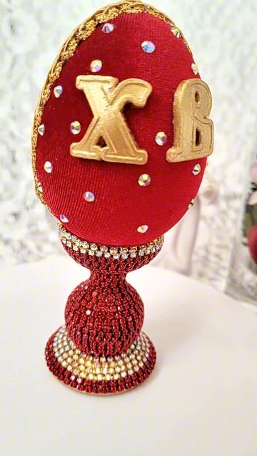 Пасхальное яйцо высота яйца 8см подставка 6см