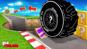 ВЫБИЛ ГИГАНТСКОЕ КОЛЕСО ИЗ ЛАКИ БЛОКА? КТО ПЕРЕПРЫГНЕТ ОГРОМНУЮ ЯМУ! ЭКСПЕРИМЕНТЫ ГТА 5