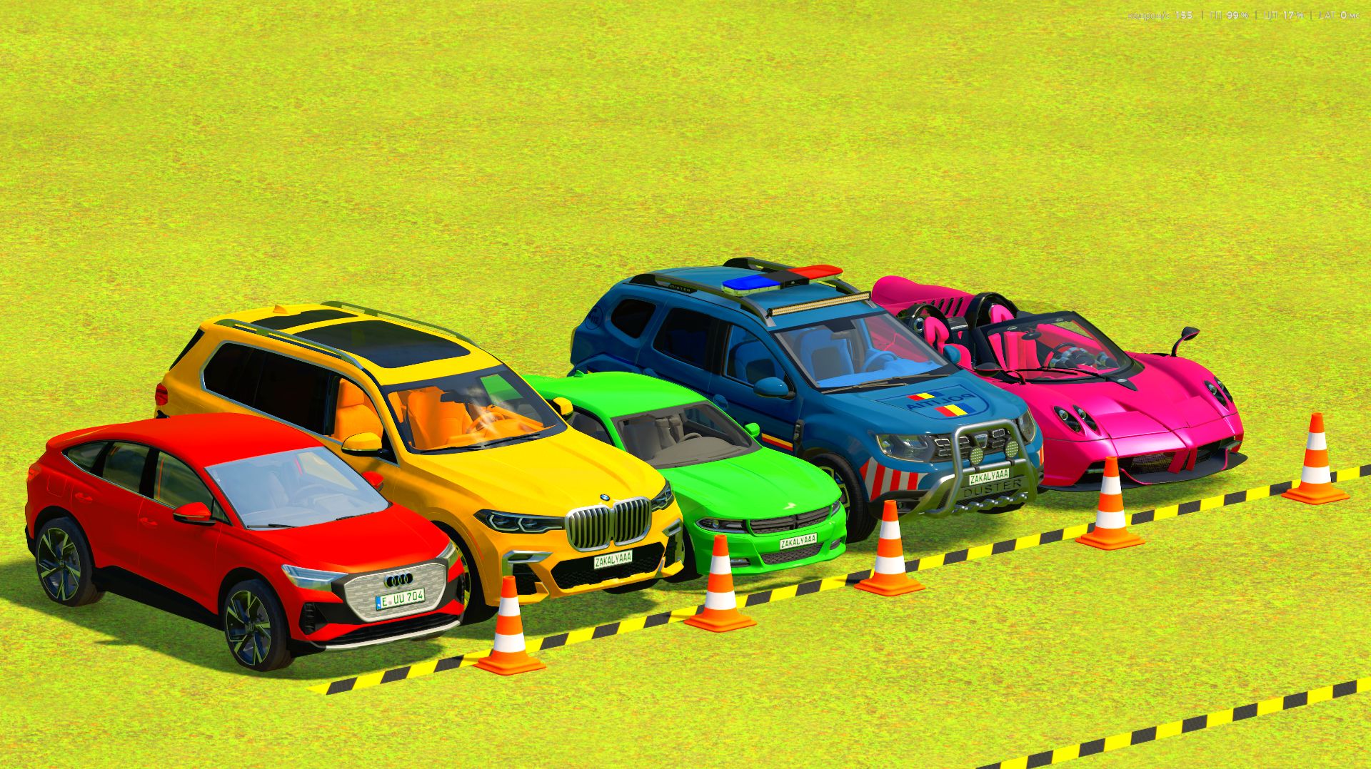 Для детей: Транспортировка машин Audi, BMW, Citroen, Dacia и Paganis на новых грузовиках MAN