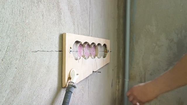 Монтаж трёх подрозетников в новостройке в Уфе