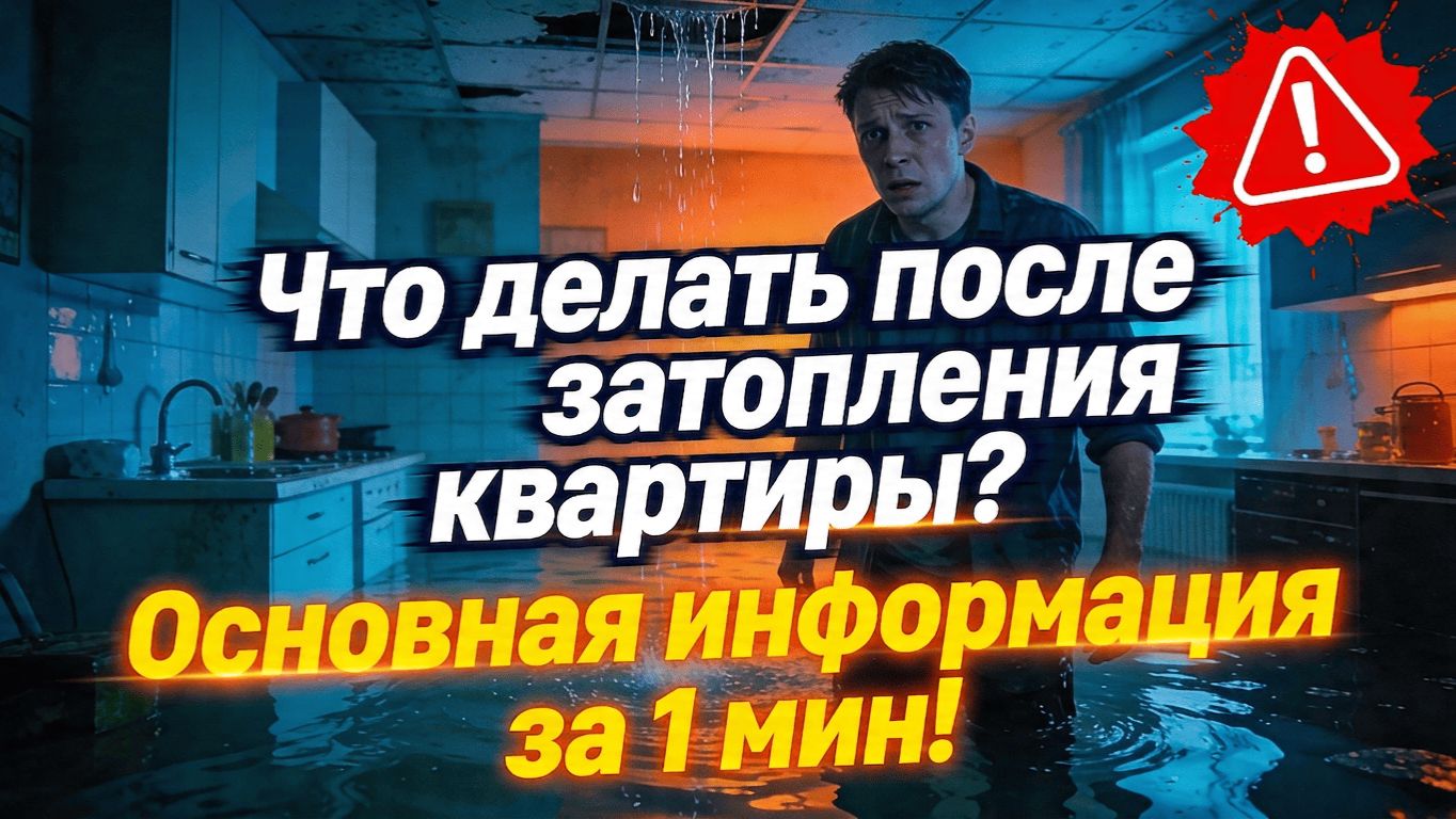 Затопило квартиру, что делать? Основная информация за 1 минуту