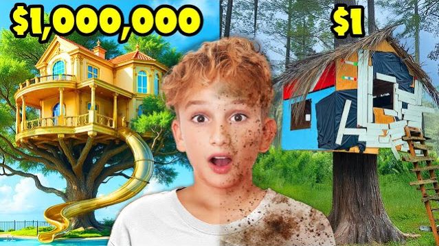 Домик на дереве за 1 доллар против домика за 1 000 000 долларов!