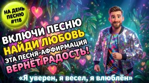 НА ДЕНЬ ПЕСНЮ #118 | Бодрая ПЕСНЯ-АФФИРМАЦИЯ на любовь и уверенность "Я уверен, я весел, я влюблён"