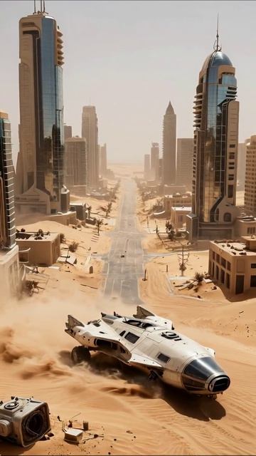 Путешествие по пустынному мегаполису пустыня технологии автомобили