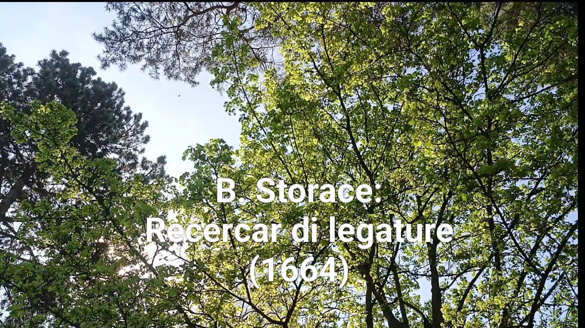 B. Storace: Recercar Di Legature (1664)