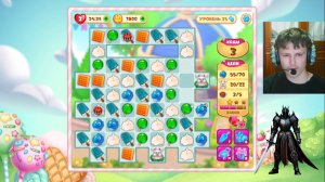 тёмный рыцарь прошёл 3 ур. в мине игре в долине сладостей. 38 серия.