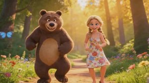 Детская песенка - мишка топает