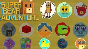 Все 15 наклеек Super Bear Adventure. Геймплей. Прохождение.