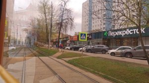 Поездка на трамвае КТМ-23 по маршруту (6К) Новопоселковая улица-Планерная улица
