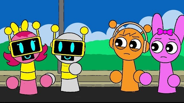 FUNBOT заменяет SPRUNKI | Анимированная песня-раскраска Sprunki & Brainrot СПРУНКИ БРЕЙНРОТ
