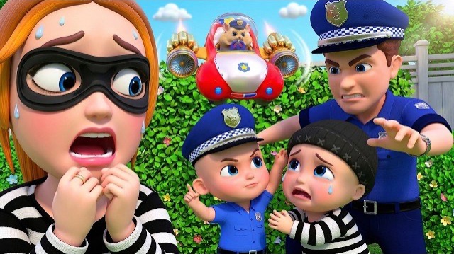 🍪Веселое приключение полиции против воров Хаос в погоне за печеньем | Для детей История + Песни
