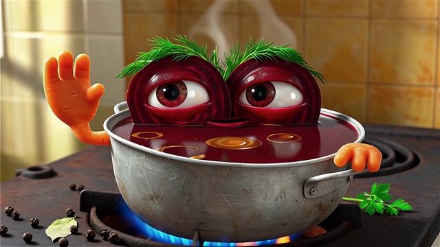 Борщ обязательно со сметанкой