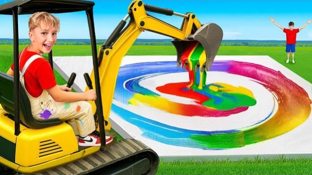 Соревнование по рисованию: гигантская и маленькая картина!