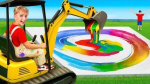 Соревнование по рисованию: гигантская и маленькая картина!