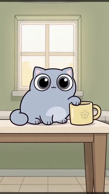 Коть и кружка #котики #мультики #пушистыеистории