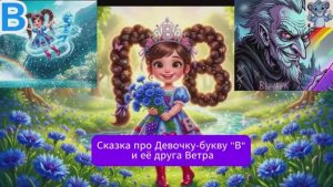 алфавит. буквы. азбука. мультик. Сказка про Девочку-букву В и её друга Ветра