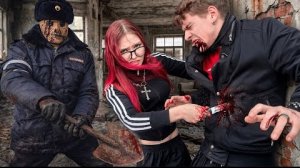 мы нашли крысу с помощью маньяка. маньяк нас отпустил