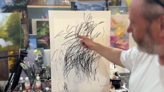 1 год и 2 месяца – уже рисует