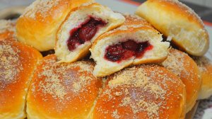 Нежнейшие булочки с вишней 🍒 Сдобное творожное тесто как облако