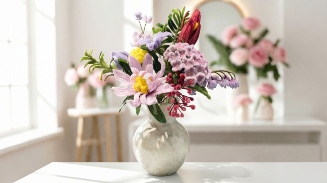 БОЛЬШОЙ БУКЕТ ИЗ СИНЕЛЬНОЙ ПРОВОЛОКИ