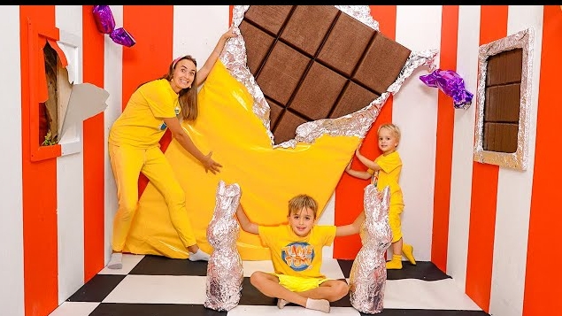 Испытания по побегу Криса и мамы для детей