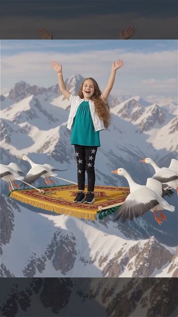 Варя с гусями