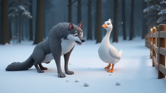 ВОЛК И ГУСЬ — ЗИМНЯЯ СКАЗКА 🦢🐺