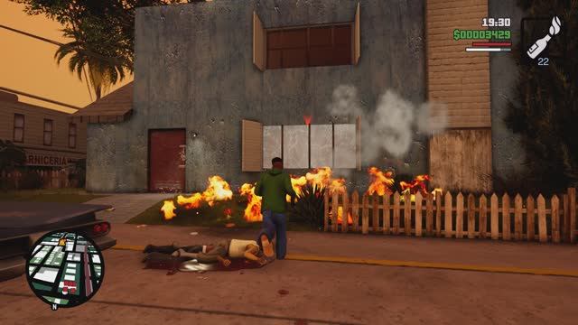 GTA San Andreas  Definitive Edition. Спасаю девушку из пожара, который сам устроил)))