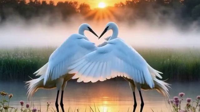 Журавли рассвет открывают. (1)