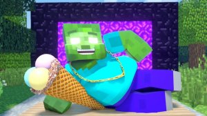 Жизнь Зоммы и ЗомБо " Жирный зомби-Херобрин. Майнкрафт Мультик