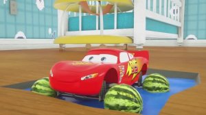 Детское образование - изучаем названия и цвета машинок Дисней вместе с Маккуинам и Человеком-пауком