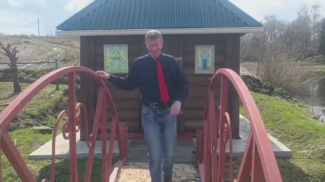 С Алексеем в монастыре. Окунулись в купель .Купили монастырскую продукцию.