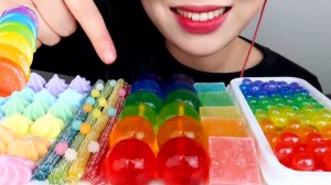 🌈 Радужные десерты 🌈 - СЛАДОСТИ и МАГИЧЕСКИЕ желе АСМР Мукбанг. ASMR еда.