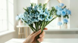 НЕЗАБУДКИ ИЗ СИНЕЛЬНОЙ ПРОВОЛОКИ