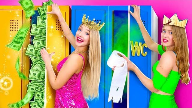 Бедная VS Богатая Королева Школы  Смешные Ситуации и Типы Девушек в Школе